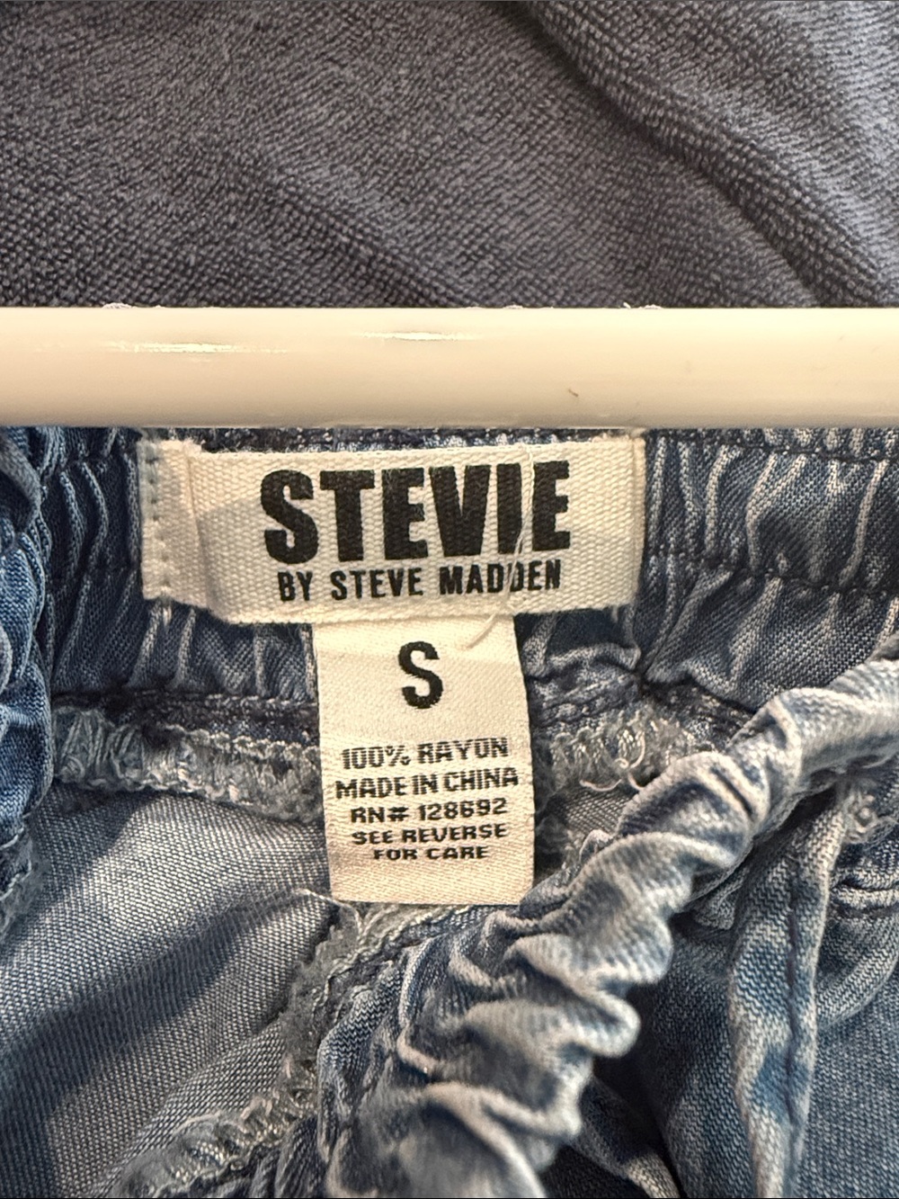 Steve Madden Light Blue Tiered Denim pants - Picture 4 of 4